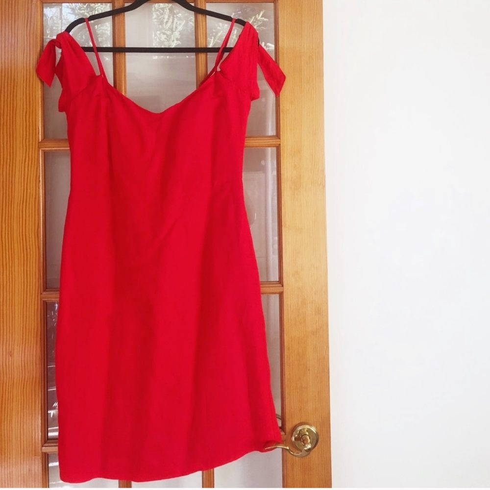Abercrombie & Fitch Red Midi Dress